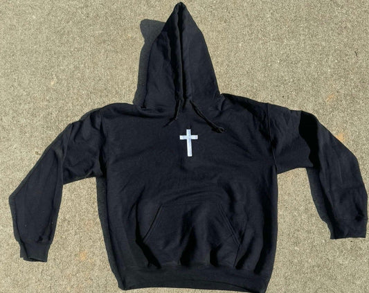 Cross Embroidered Hoodie